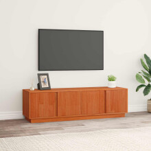 Berkfield TV Cabinet Wax Brown 140 x 40 x 40 cm Solid Pine Wood