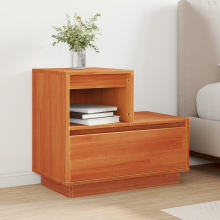 Berkfield Bedside Cabinet Wax Brown 60 x 34 x 51 cm Engineered Wood