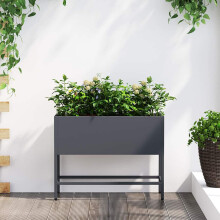 Berkfield Raised Garden Planter Anthracite 60 x 26 x 45 cm Steel