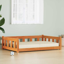 Berkfield Dog Bed with Storage Wax Brown 100 x 70 x 28 cm Solid Pine Wood