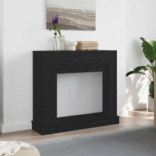 Berkfield Fireplace Surround Black Oak 100x30x87.5 cm Engineered Wood