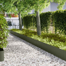 Berkfield Lawn Edging 10 pcs Olive Green 100 x 0.05 x 30 cm