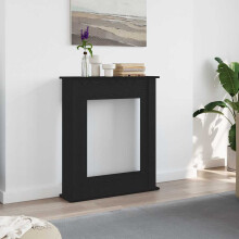 Berkfield Fireplace Surround Black Oak 75x20x87.5 cm Engineered Wood