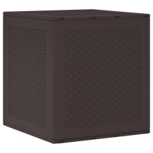 Berkfield Storage Box with Storage Brown 55 x 53 x 57 cm Polypropylene