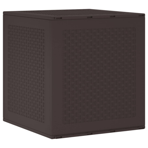 Berkfield Storage Box with Storage Brown 55 x 53 x 57 cm Polypropylene