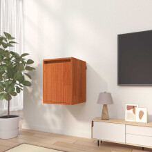 Berkfield Wall Cabinet Wax Brown 30 x 30 x 40 cm Solid Pine Wood