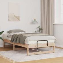 Berkfield Bed Frame Brown 75 x 190 cm Solid Pine Wood