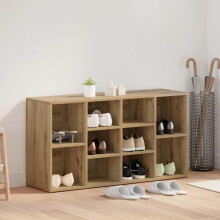 Berkfield Shoe Bench Artisan Oak 103 x 30 x 54.5 cm Engineered Wood