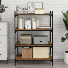 Berkfield Bookshelf Board 4 pcs Brown 80 x 40 x 1.5 cm Engineered Wood