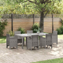 Berkfield Garden Table Light Grey 200 x 100 x 73 cm Poly Rattan