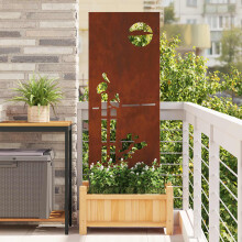 Berkfield Garden Privacy Screen Rusty 50 x 140 cm Weathering steel