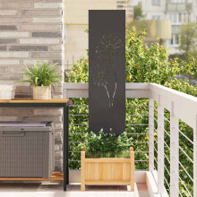 Berkfield Garden Privacy Screen Black 32 x 140 cm Cold-rolled steel