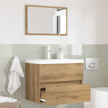 Berkfield Bathroom Furniture Set with Drawer 2 pcs Artisan Oak