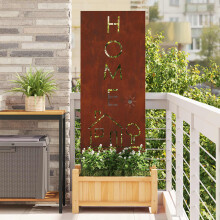Berkfield Garden Privacy Screen Rusty 50 x 140 cm Weathering Steel