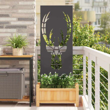 Berkfield Garden Privacy Screen Black 50 x 140 cm Cold-rolled steel