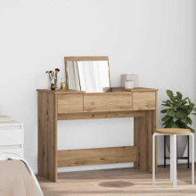 Berkfield Cosmetic Table with Drawer Artisan Oak 100 x 45 x76 cm
