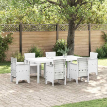 Berkfield Garden Table White 200 x 100 x 73 cm Poly Rattan