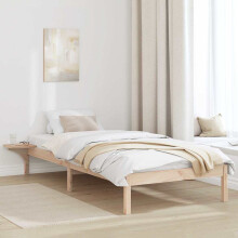 Berkfield Bed Frame Natural 90 x 190 cm Solid Pine Wood