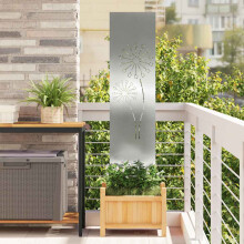 Berkfield Garden Privacy Screen Silver 32 x 140 cm Galvanised steel