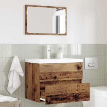 Berkfield Bathroom Furniture Set 2 pcs Old Wood Engineered Wood and Metal