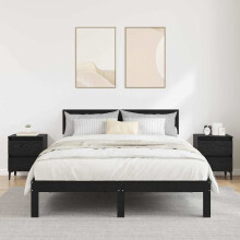 Berkfield Bedside Cabinet 2 pcs Black oak 40 x 35 x 50 cm Engineered wood
