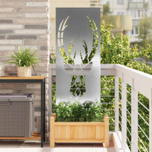 Berkfield Garden Privacy Screen Silver 50 x 140 cm Stainless steel