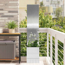 Berkfield Garden Privacy Screen Sliver 32 x 150 cm Stainless steel