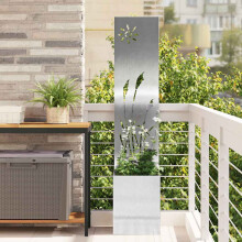 Berkfield Garden Privacy Screen Sliver 32 x 150 cm Stainless steel