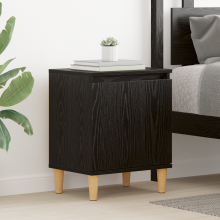Berkfield Bedside Cabinet Black Oak 40 x 30 x 50 cm Engineered Wood