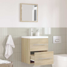 Berkfield Bathroom Furniture Set with Drawer Brown 41 x 38.5 x 48 cm
