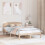Berkfield Bed Frame with Headboard Natural 120 x 190 cm Solid Pine Wood 1