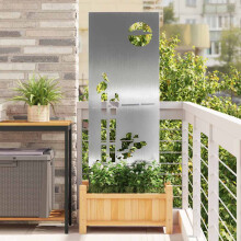 Berkfield Garden Privacy Screen Silver 50 x 140 cm Stainless steel