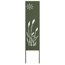 Berkfield Garden Privacy Screen Olive green 32 x 140 cm Cold-rolled steel