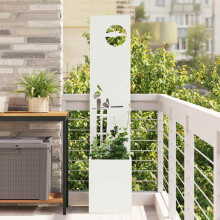 Berkfield Garden Privacy Screen White 32 x 32 x 150 cm Cold-rolled steel