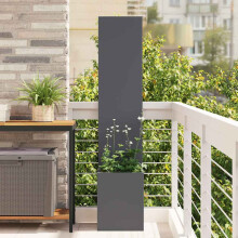 Berkfield Garden Privacy Screen Fretwork Anthracite 32 x 32 x 150 cm