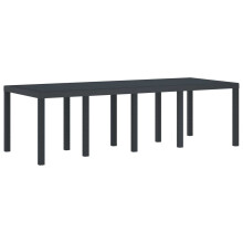 Berkfield Garden Table Anthracite 250 x 100 x 73 cm Poly Rattan