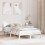 Berkfield Bed Frame with Headboard White 120 x 190 cm Solid Pine Wood 1