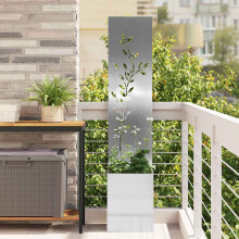 Berkfield Garden Privacy Screen Sliver 32 x 32 x 150 cm Stainless steel