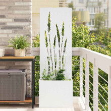 Berkfield Garden Privacy Screen White 50 x 150 cm Cold-rolled steel