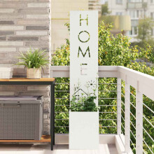 Berkfield Garden Privacy Screen White 32 x 32 x 150 cm Cold-rolled steel