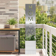 Berkfield Garden Privacy Screen Sliver 32 x 32 x 150 cm Stainless steel