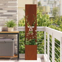 Berkfield Garden Privacy Screen Rusty 32 x 150 cm Weathering steel