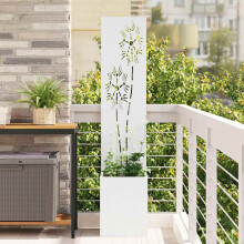 Berkfield Garden Privacy Screen White 32 x 150 cm Cold-rolled steel