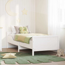 Berkfield Bed Frame with Headboard White 80 x 200 cm Engineered Wood
