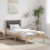 Berkfield Bed Frame with Headboard Dark Grey 90 x 190 cm Solid Pine Wood 1