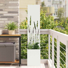 Berkfield Garden Privacy Screen White 32 x 150 cm Cold-rolled steel