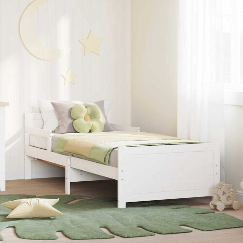 Berkfield Bed Frame with Headboard White 80 x 200 cm Engineered Wood
