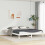 Berkfield Bed Frame with Side Tables White 180 x 210 cm Solid Pine Wood 1