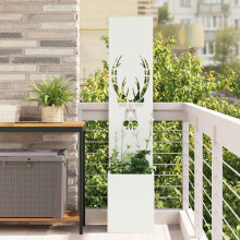 Berkfield Garden Privacy Screen White 32 x 32 x 150 cm Cold-rolled steel
