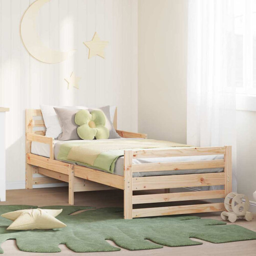 Berkfield Bed Frame with Headboard Brown 80 x 200 cm Engineered Wood